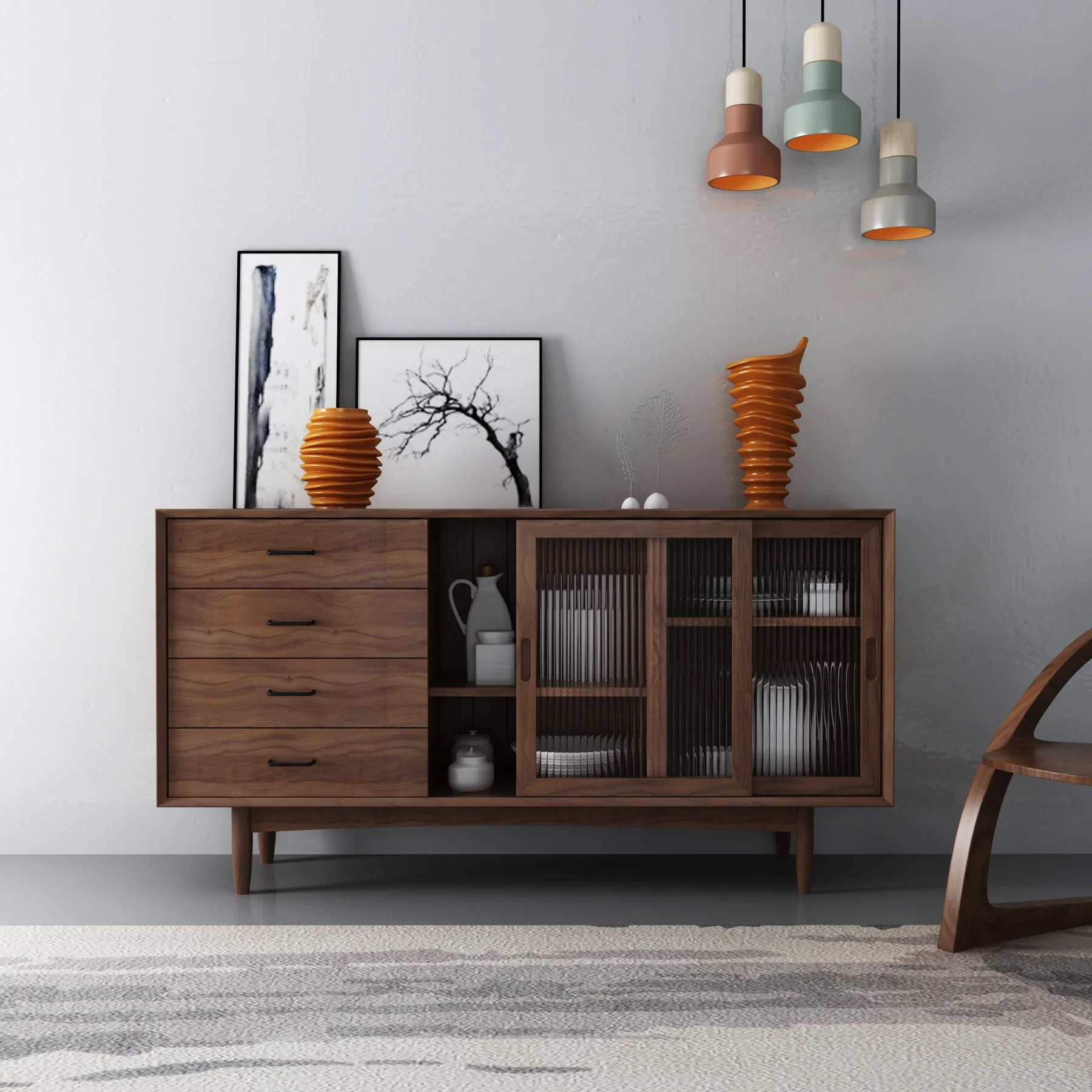 Wood Filing Kitchen Cabinets Modern Storage Nordic Display et Bar Sideboard Closet Luxury Archivadores Dining Room Sets