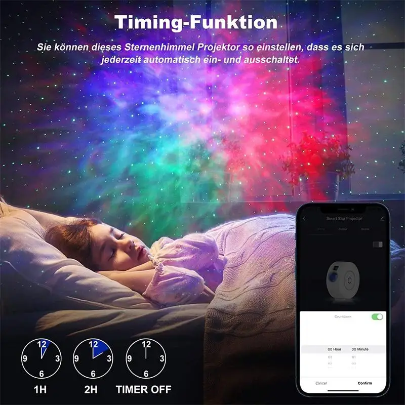 Star Galaxy Starry Sky Projektor Rotierenden Wasser Winken Nacht Licht Led  Bunte Nebula Cloud Lampe Atmospher Schlafzimmer Neben Lampe - AliExpress