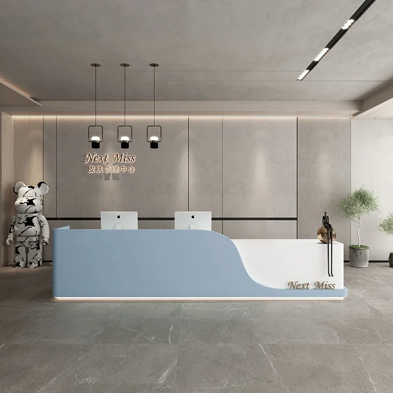 Restaurant Reception Desks Front Church Pulpit Modern Podium Stand Cash Register Checkout Retail Counter Bureau Bar Furniture