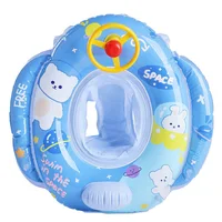 Infant Float Seat with Steering Wheel Inflatable Swimming Float For Baby Kids Pool Swimming Circle For Beach Summer Toys 2