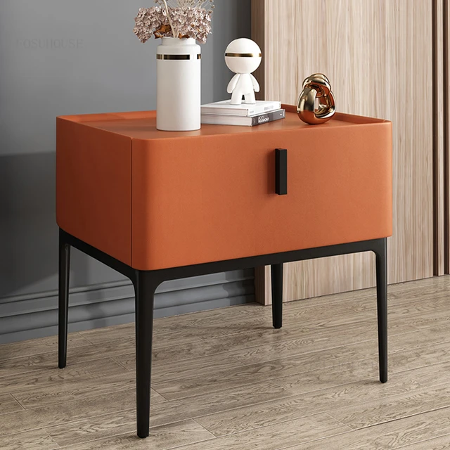 Nightstand Modern Night Stand 1pc Simple Light Luxury Bedside Table Bedroom  Furniture Simple Art Bedside Table Wood Bedside Table Bedside Table End