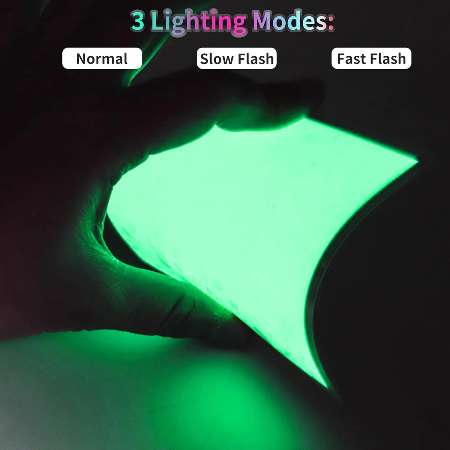 3 Modes Stay on/Slow Flash/Fast Flash El Panel Light 10cm x 10cm DIY EL Panel for Cosplay Party E-sports Room Decoration 2