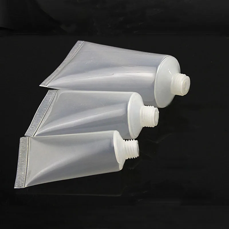 50pcs 15ml-100ml Plastic Empty Tubes Refillable Cleanser Hand Cream Cosmetic Lotion Containers Makeup Sample Bottle Vial Case