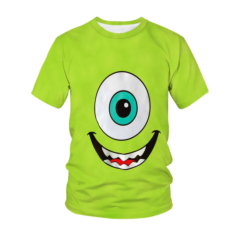 Disney Monsters Power Company 3D Printed Men s T shirt Summer Casual Short Sleeve Tshirts Tops