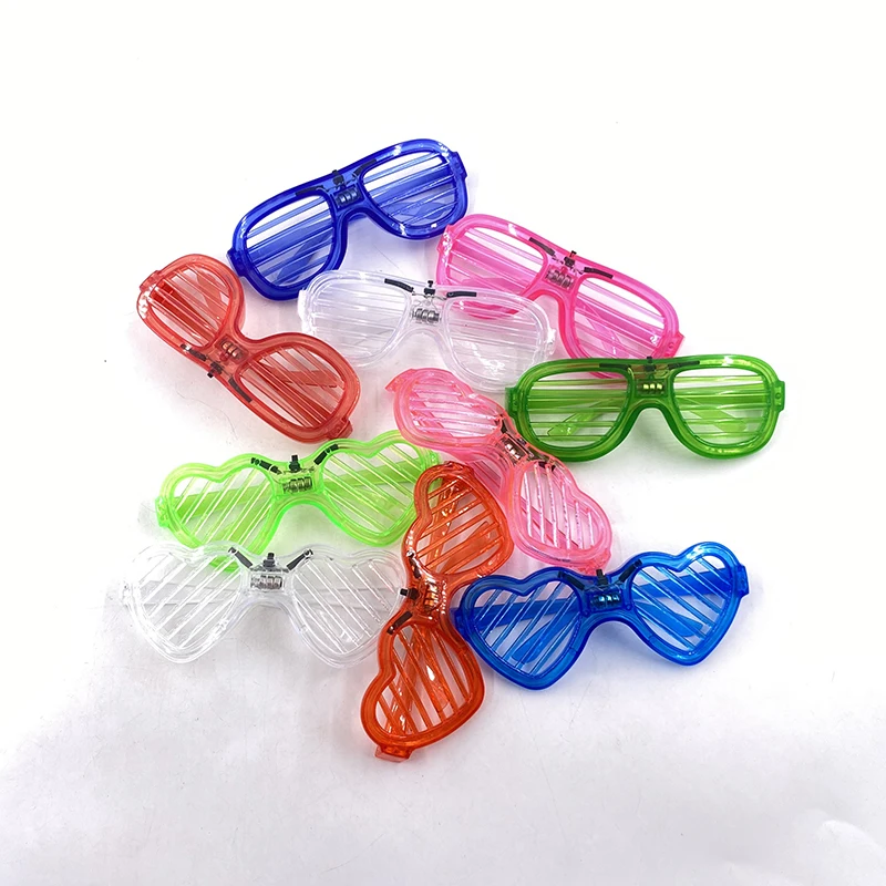 Keepin It Cool Plastic Shutter Shades Glasses 12Pairs/PK, Purple,Blue,Green, And Pink