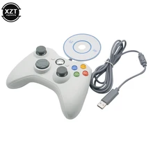  1pcs USB Wired Joypad Gamepad for PC Game Controller for Microsoft Game System Win7/10 Black White new 