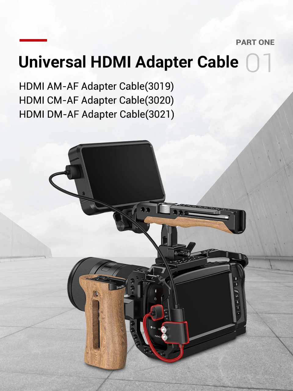 Ultra Slim 4K Adapter Cable A to A/C to A /D TO A for BMPCC 4K & 6K/for Sony A7S