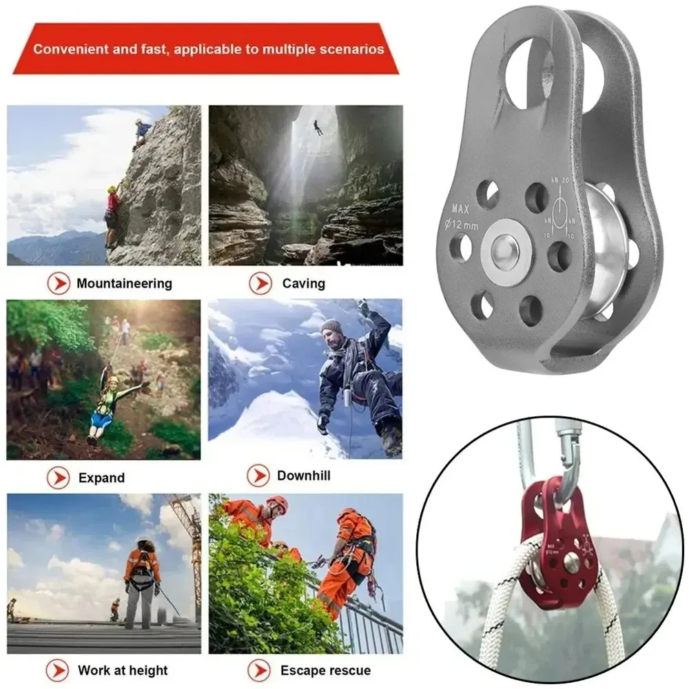 Polia Oscilante20kn Aço Corda Tirolesa Rapel Trabalho Altura  Jm