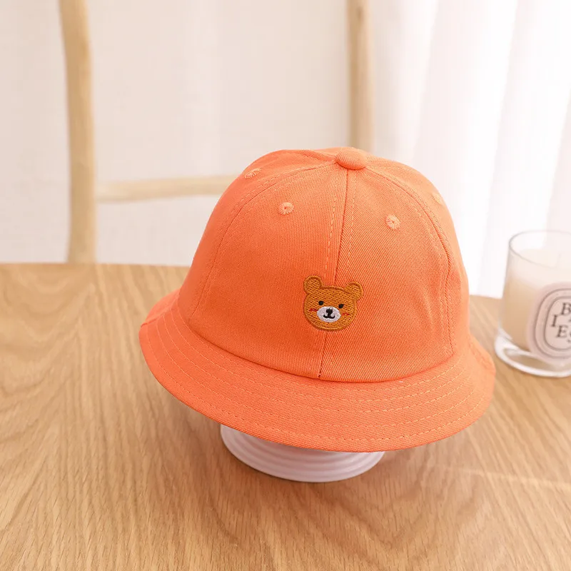 ergo baby accessories Baby Bucket Hat Kids Cartoon Cute Bear Embroidery Sun Hats  Soft Cotton Outdoor Children Fisherman Panama Cap Infant Summer Caps child safety seat