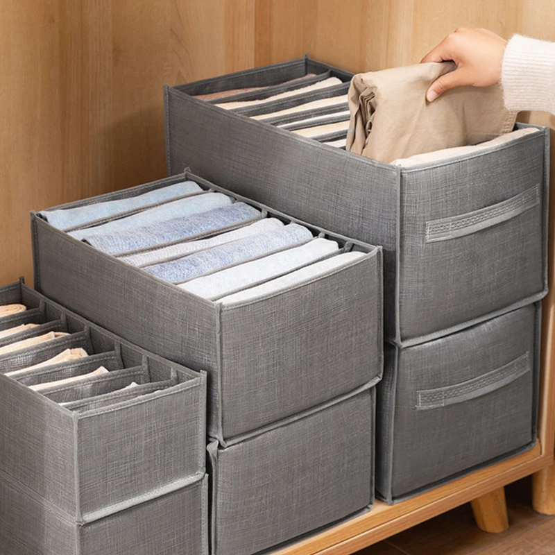 Storage Box storage box Denim and Sweater Storage Container Convenient Home Organizer Bag Sorting Clothes Dormitory Storage Box 1pcs
