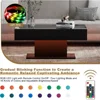 Led Coffee Table for Living Room, Living Room Table Rectangular Center Table Modern Wooden Coffee Tables for Reception Room 4