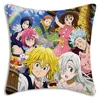 Hot Anime The Seven Deadly Sins Pillow Covers Cartoon Sofa Decorative Home Double-sided Printing Short Plush Cute Cushion Cover 5