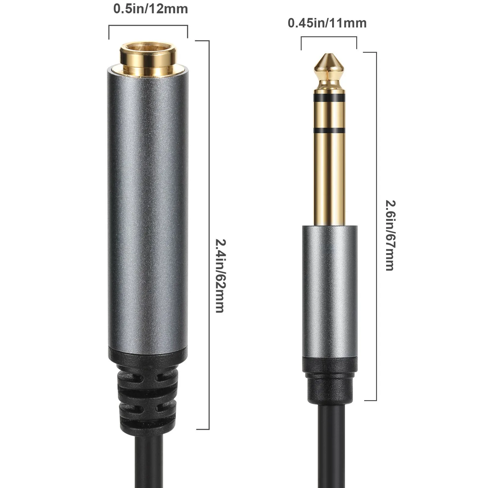 1/4 TS  ׷ 6.35mm -  ̺ ڵ TS 6.35     ̾ 6.35 MF  
