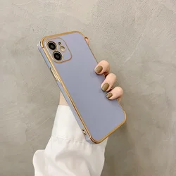 Luxury Glossy Gold Plating Silicon Case in Pure White for iPhone X XS (PURPLE)