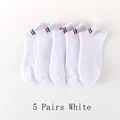 5 Pairs White