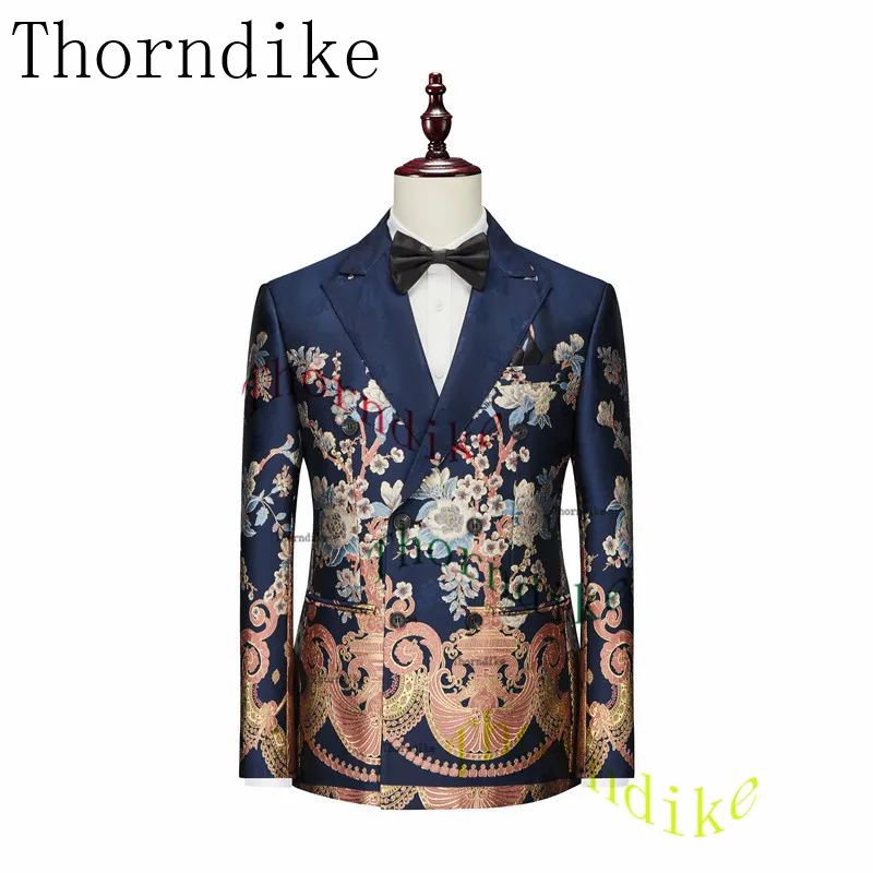 Thorndike Latest Coat Design Men Suits Tailor-Made Tuxedo 3 Pieces Blazer Wedding Party Groom Costume Homme 2