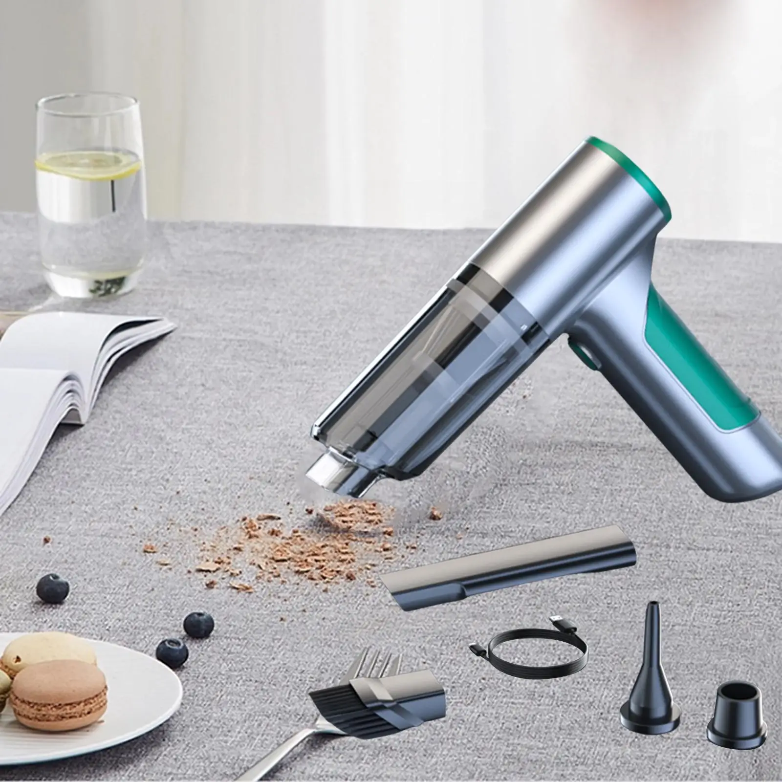

3 in 1 Handheld Vacuum Portable 35500RPM Mini Air Blower Car Vacuum Cleaner for Pet Hair Car Interior Pillows Keyboard Desk