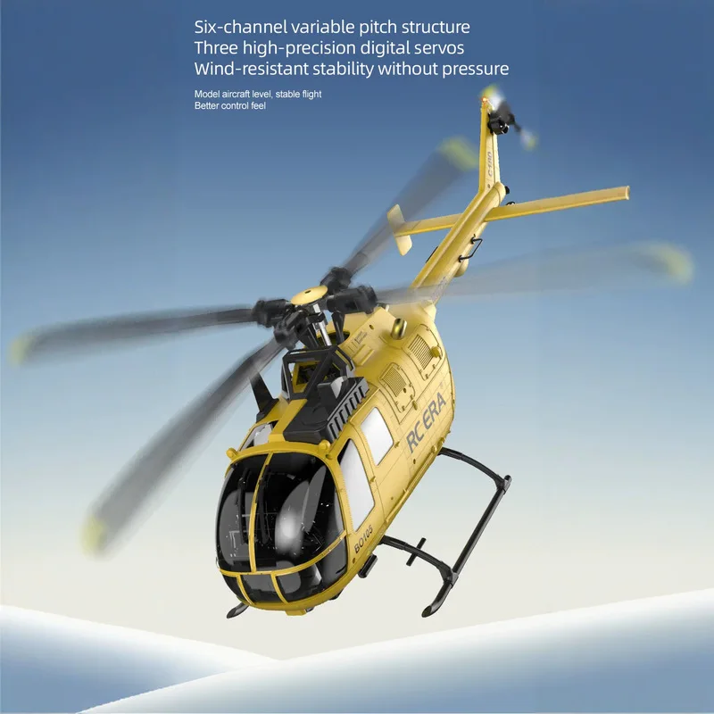 RC ERA 1:25 C180 RC Helicopter 6CH BO105 Brushless with Optical Flow Positioning Stunt Single Propeller No Aileron Plane Toy New - 3