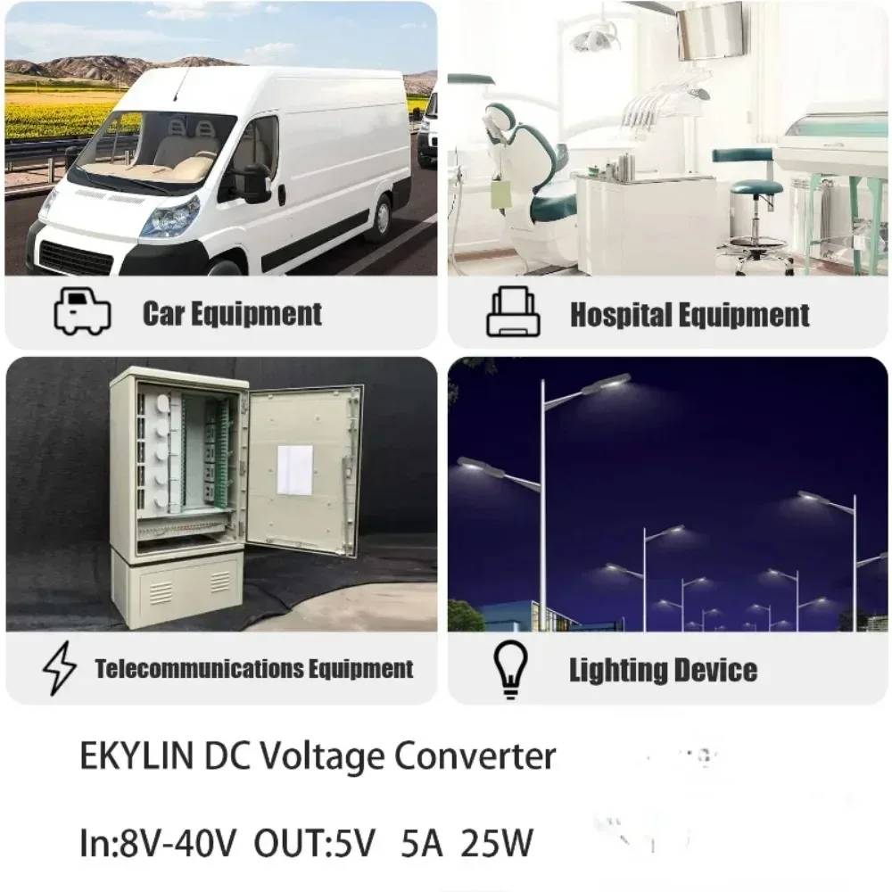 Universal DC to 5V Step Down Power Converter 5A 25W