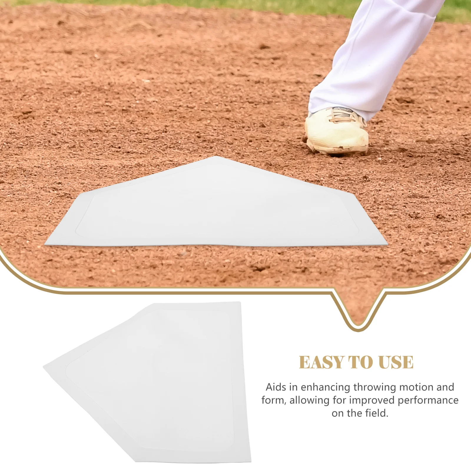 Baseballs Softball Home Plate Pitcher Plate Portable Throw Down Reusable Training Gym