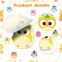 240 Pages Cartoon Animal owl Memo Pads Set Sticky Notes Stationery Label Notepad Self-Adhesive Memo Book For School Office 2