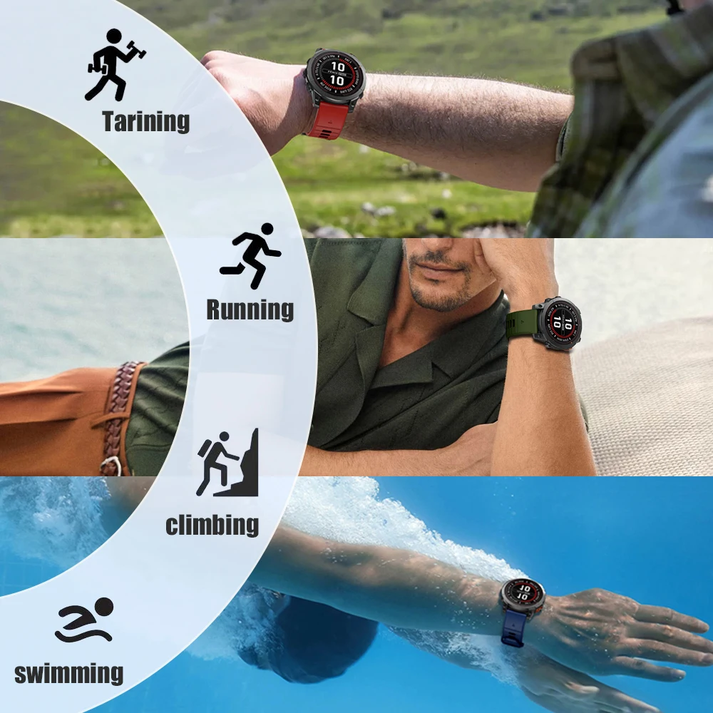 Premium Silicone QuickFit Watch Band - Versatile and Durable Strap Bracelet