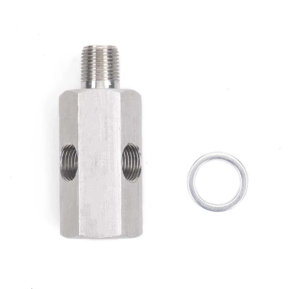 Sensore Di Pressione Dell'olio In Acciaio Inossidabile, Raccordo A T Da 18 Npt Manometro Per Linea Di Alimentazione Dellolio Turbo Parti Per Auto 18 Npt 91811109