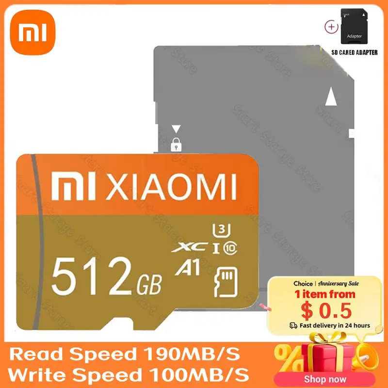 Xiaomi Ssd Scheda Sd Da 512Gb 16Gb 32Gb 64Gb 256Gb 512Gb 1Tb Class10 Scheda Di Memoria Flash Micro Tf Sd Ad Alta Velocità Per Fotocamera Del Telefono