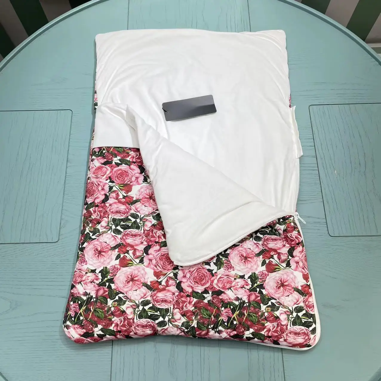 New autumn and winter flower print children's duvet cotton children's sleeping bag