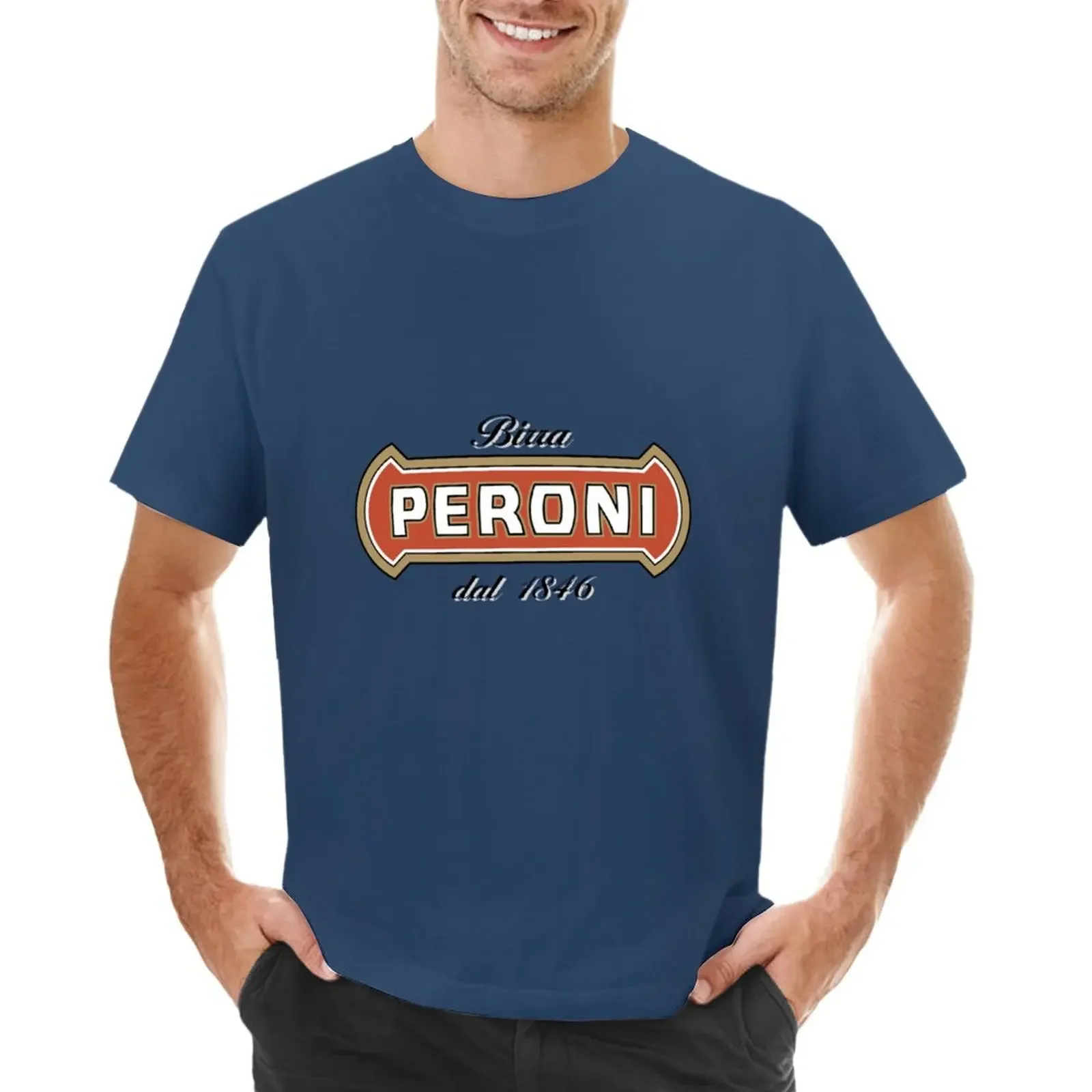 Peroni 1846-Italia T-Shirt Anime Maglietta Firmata Ad Asciugatura Rapida Da Uomo