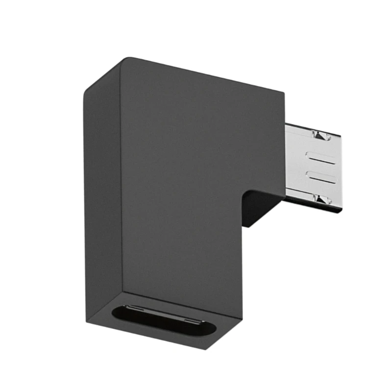 90도 왼쪽 직각 마이크로 USB 남성-C 여성 어댑터 커넥터 입력