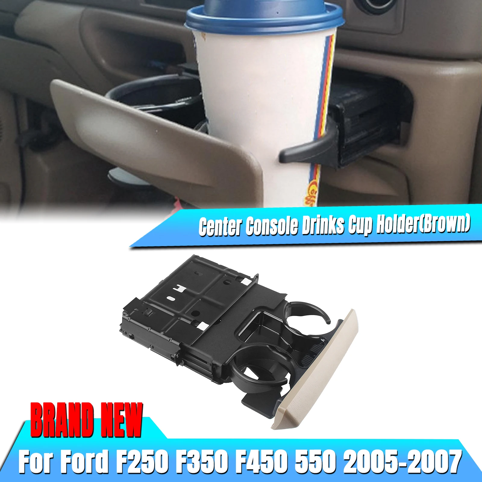 

Внутренняя консоль держатель стакана для воды подставка для напитков для Ford F250 F350 F450 F550 2005-2007