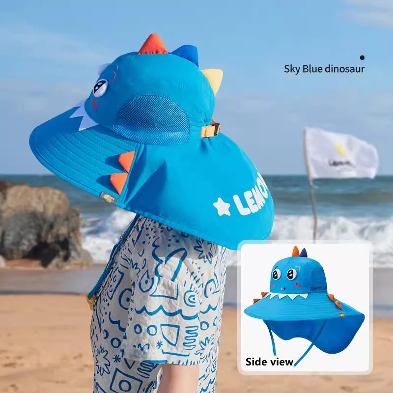 Lemonkid Wide Brim Children Sun Hat Kids Bucket Cap Summer Beach Girls Travel Outdoor New Fashion Cute Casual Sun Hats 2