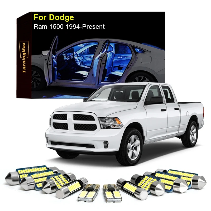 

Canbus Interior Lighting LED Bulbs Kit Package For Dodge Ram 1500 1994-Now Dome Trunk Map Indoor Lamps Lights Car Accessories