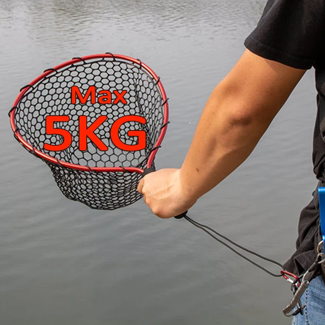 1Pcs Soft Silicone Fish Net Aluminium Alloy Pole Fishing Tools