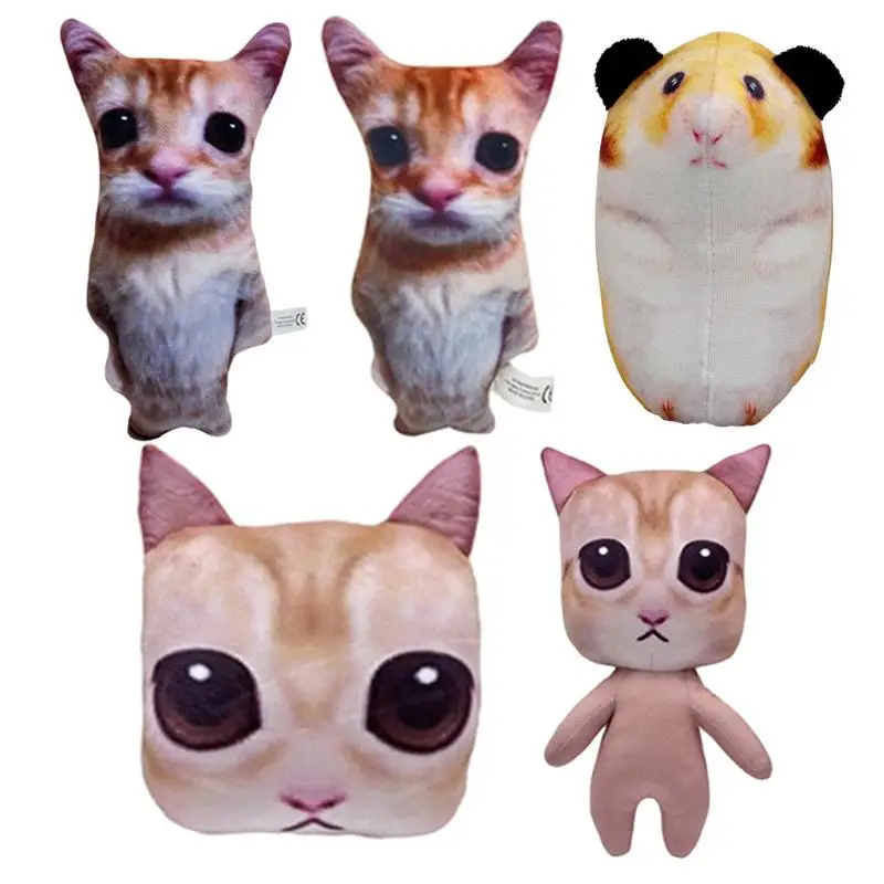 El Gato Cat Plush Doll Simulation Cat Plush Pillow Soft Cartoon Cushion Simulation Girl Sleeping Pillow For Kid Christmas Gifts