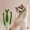 Cat Interactive Toy Tail Grass Cats Sage Feather Toy Long Pole Kitten Teasing Stick Bite Resistant Sound Toy Cat Supplies 3
