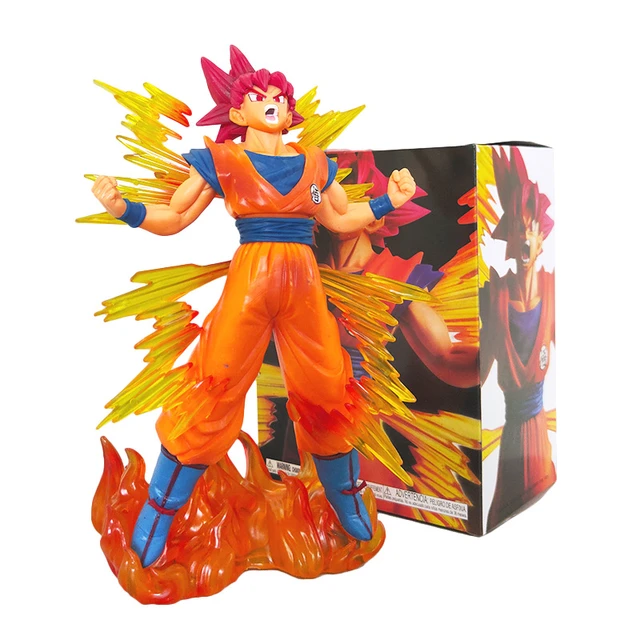 25cm Anime Dragon Ball Z Dokkan Battle Figure Son Goku Action Figure  ornamenti per auto in