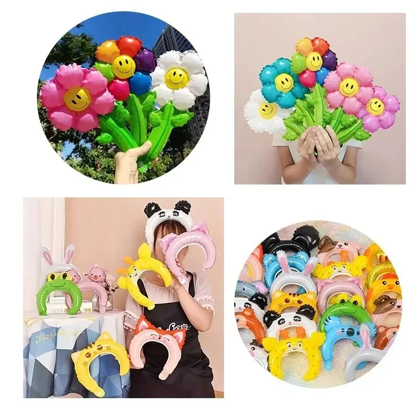 Cartoon Animal Headband Balloons Are Perfect for Birthday Decoration Children's Celebration Supplies and Fun Party Accessories