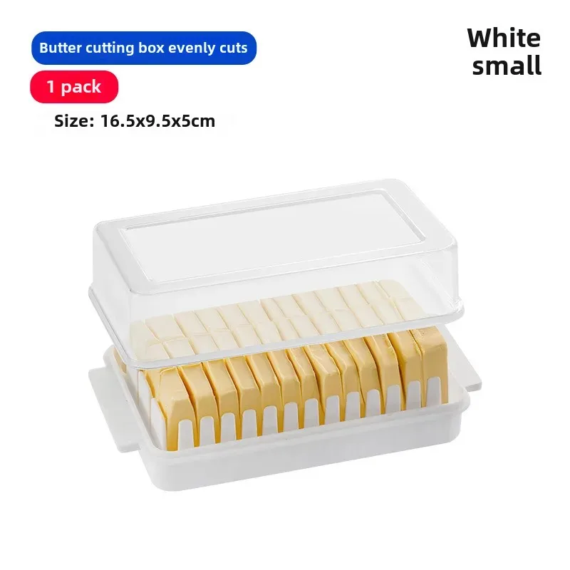 Japanese Butter Cutting Storage Box With Lid for Fridge Cheese Baking Oil Trimmer Preservation Box Plastic Material Home Goods