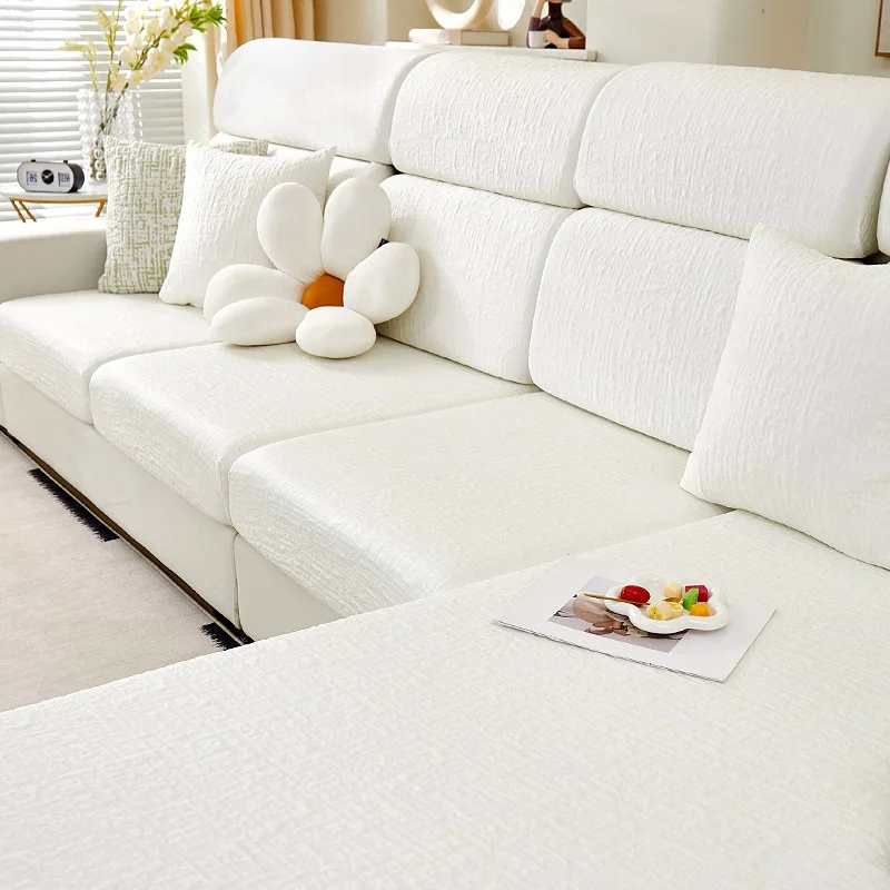 Cool Feeling Ice Silk Sofa Cover All-inclusive Universal Summer Living Room Sofa Cover Thickened Stretch Anti-slip Dust-proof 6