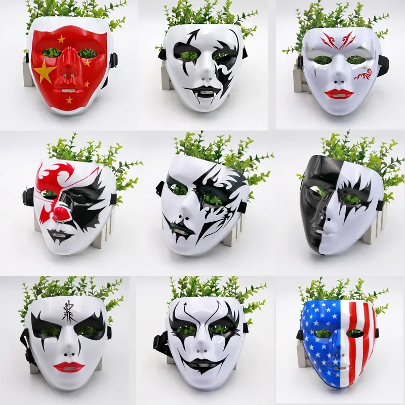Full Face Hip Hop Mask For Men Women Halloween Party Cosplay Costume Dance Mask Colorful Painting