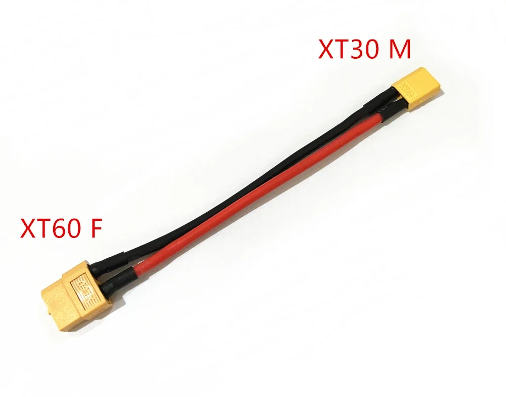 Fdit Connecteur Fiche Banane XT60 à 4 22cm RC Batterie Charge XT60 à 4.0mm Fiche Banane 14AWG