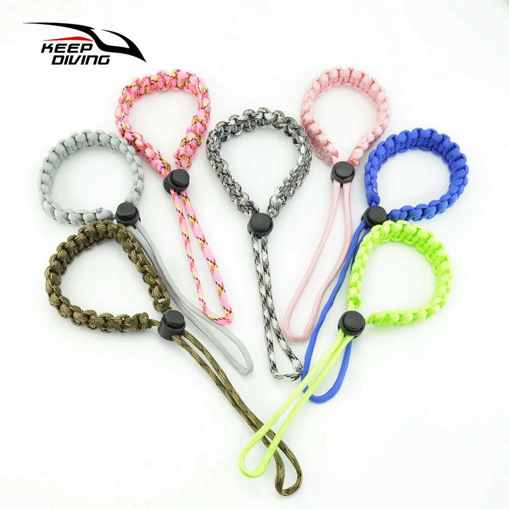 1Pcs 내구성있는 스쿠버 다이빙 핸드 손목 로프 포인터 분실 방지 핸드 로프 수중 카메라 손목 스트랩 스노클링 액세서리