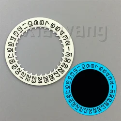 Luminous Multi - Colored Date Wheel Calendar Disc with Crown Repair Tools (White black)