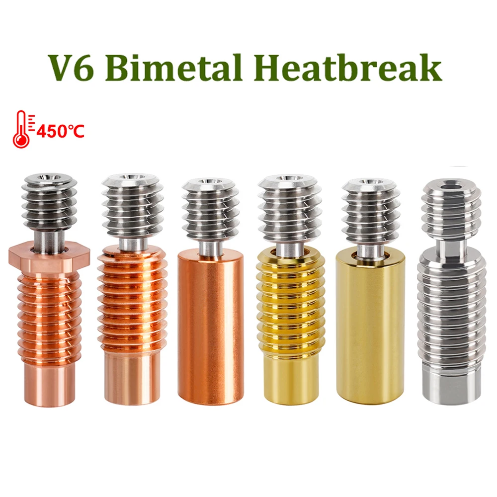 Bi-metal Heat Break para Impressora 3d Heatbreak Suave All Metal Thread Garganta de Liga de Titânio E3d v6 m6 Peças