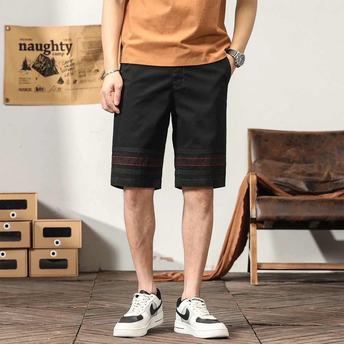 2024 Men's Casual Shorts Summer Loose Breathable Outdoor Camping Waterproof Sports Shorts Fashion Versatile Cargo Shorts