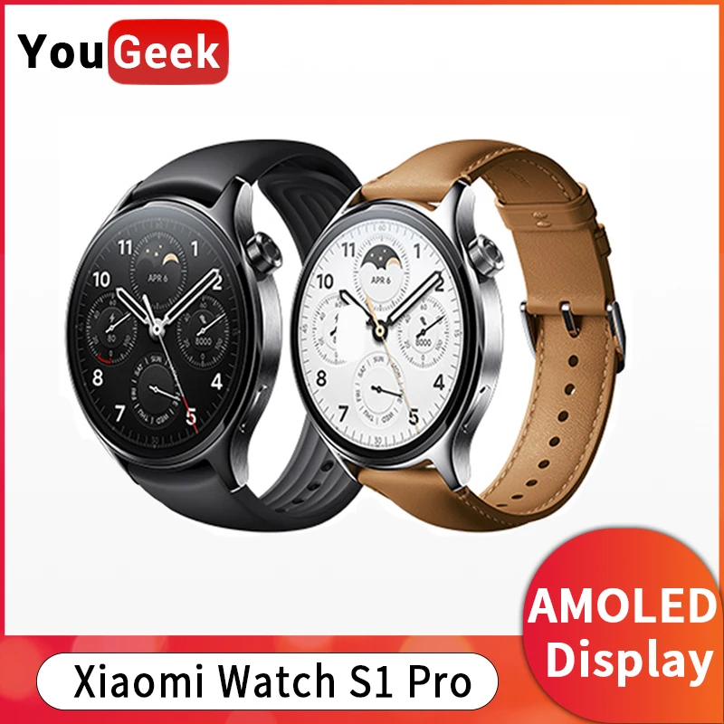 Xiaomi Watch S1 Pro Smart Watch 1.47'' AMOLED Screen Blood Oxygen Monitor Heart Rate Measure Smartwatch 14 Days Battery Life GPS