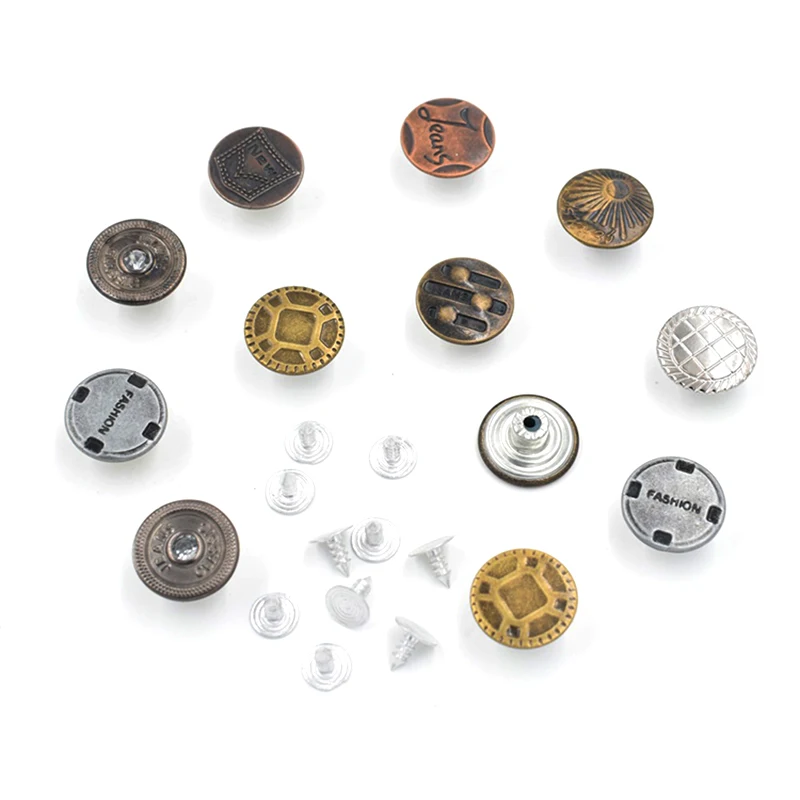 Metal Buttons Jeans Called  Replacement Jeans Buttons Metal - 20pc Buttons  Clothing - Aliexpress