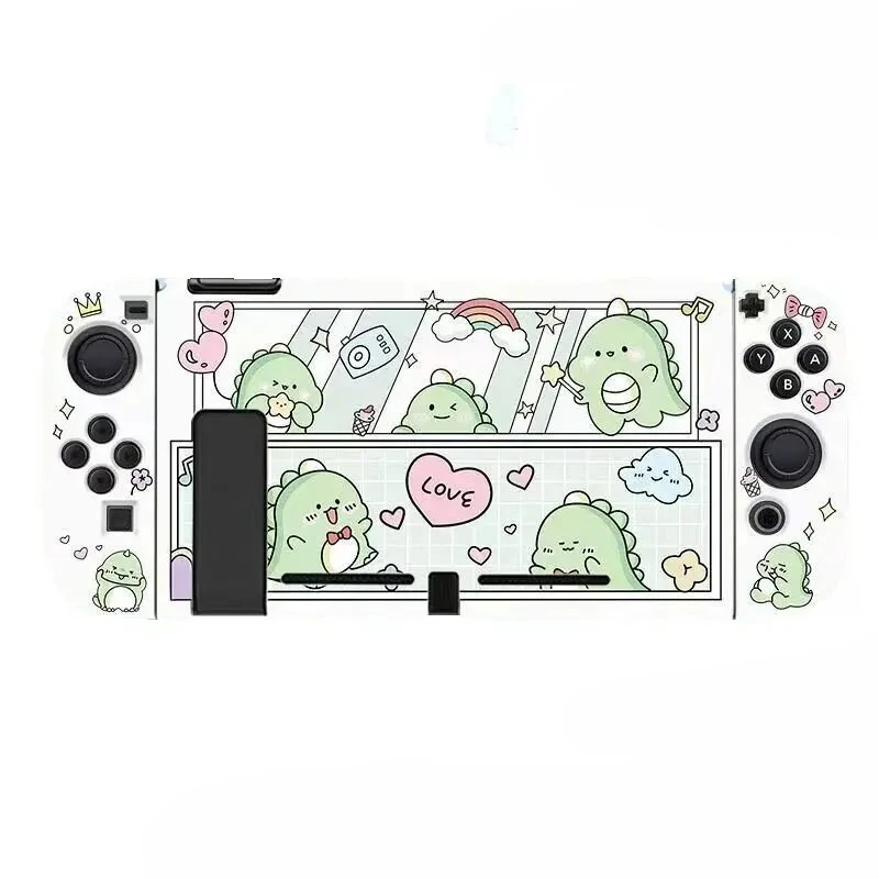 ゲームソフト、Joy-Con、ケース かわいいパープルピンクウサギ猫ソフト TPU スキン保護ケース